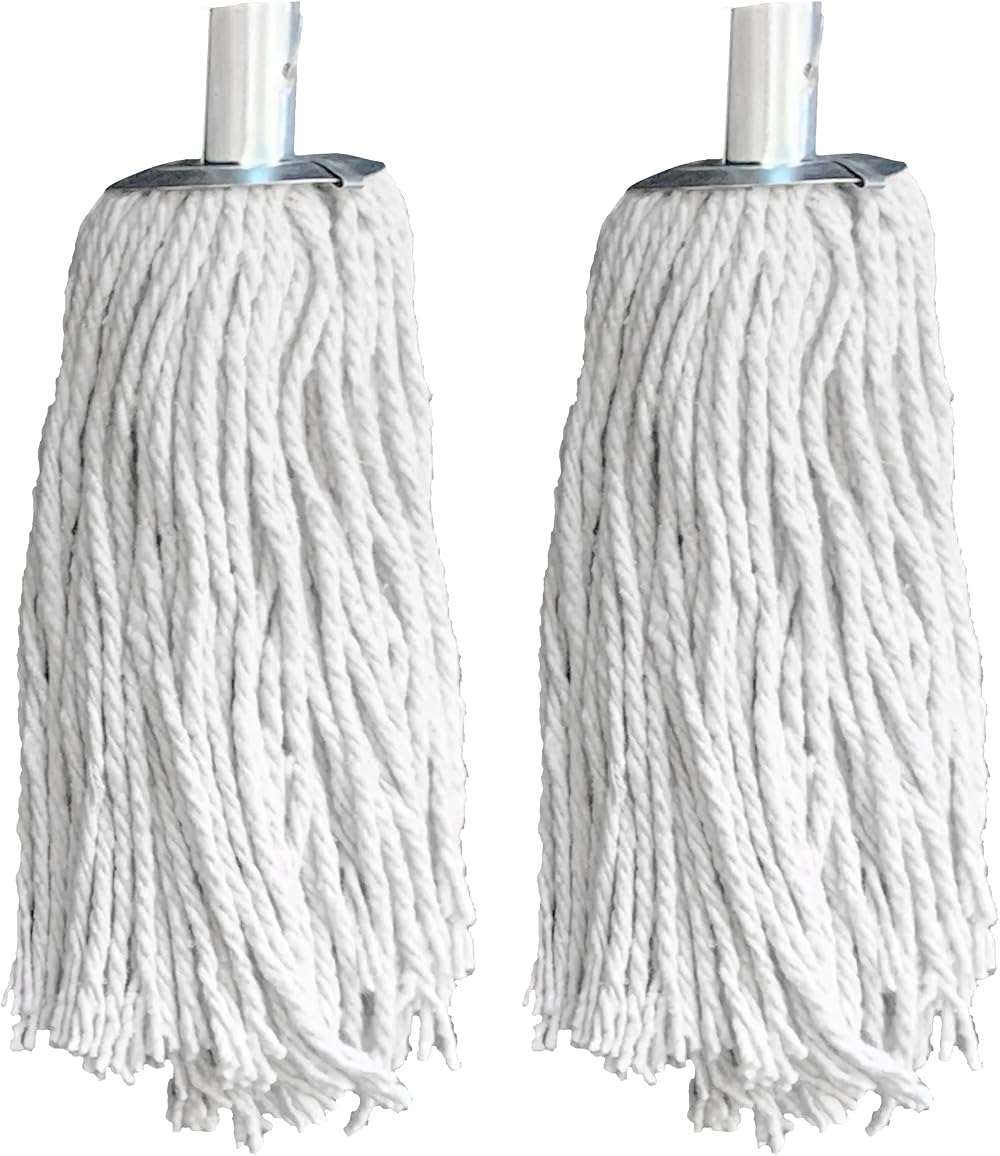 TDBS Pack of 2 PY.10 Pure Yarn Cotton Mop Heads with Galvanised Socket