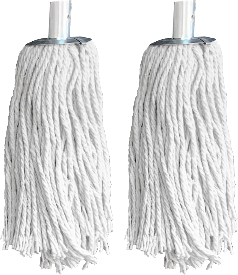 TDBS Pack of 2 PY.10 Pure Yarn Cotton Mop Heads with Galvanised Socket