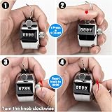 SDARMING 4-Digit Tally Counter Metal Hand Clicker 0-9999 Golf Scoring view 4