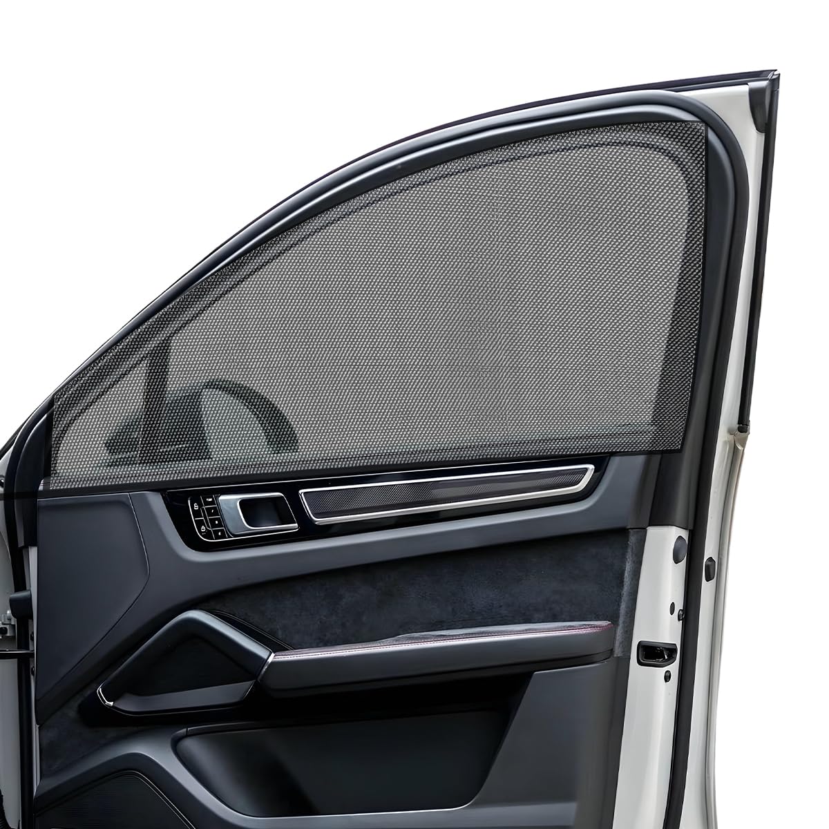 Photo 1 of Wevdn 2 PCS Car Window Shade, Breathable Mesh Auto Front Rear Side Window Sun Shades, UV Protection car Window Screens for Baby and Kids, Auto Camping Curtains Privacy Protection Shades (SUV Front)