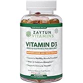 Zaytun Halal Vitamin D3 2000 IU Gummies, Supports Bone & Immune Health, Promotes Muscle Function, Gluten & Gelatin Free, 90 Natural Fruit Flavor Gummies, Made in USA - Halal Vitamins