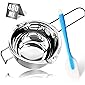 480ML Double Boiler Chocolate Melting Pot,304 Stainless Steel Candle Making Kit, Melting Pot with Silicone Spatula for…