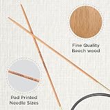 KnitPro Basix Beech Fixed Circular Needles 32in 2.00mm view 2