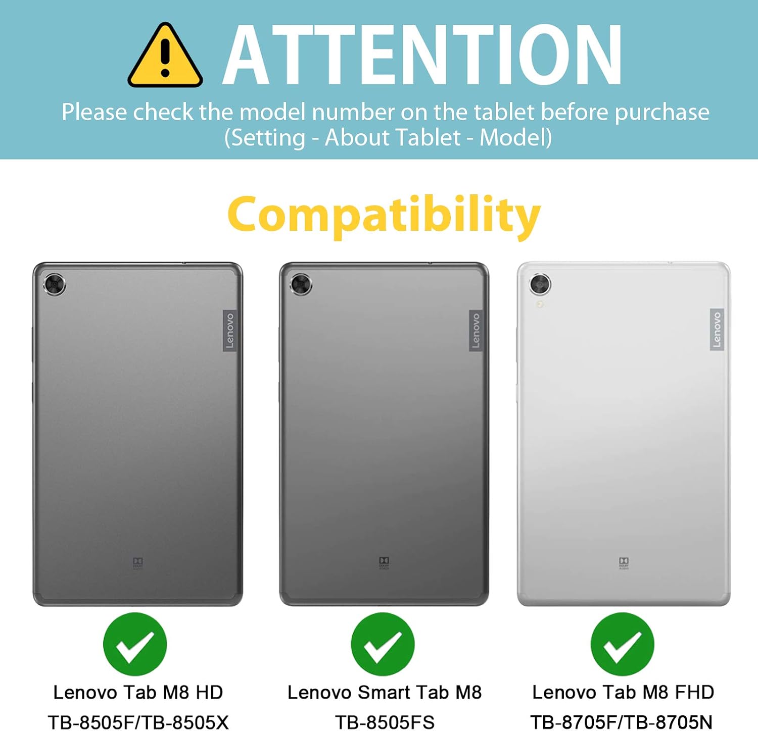 ProCase Kids Case for Lenovo Tab M8 4th Gen 2023/3rd Gen 2022/HD LTE 2021/Tab M8 HD//Smart Tab M8/Tab M8 FHD 2019 - Image 3