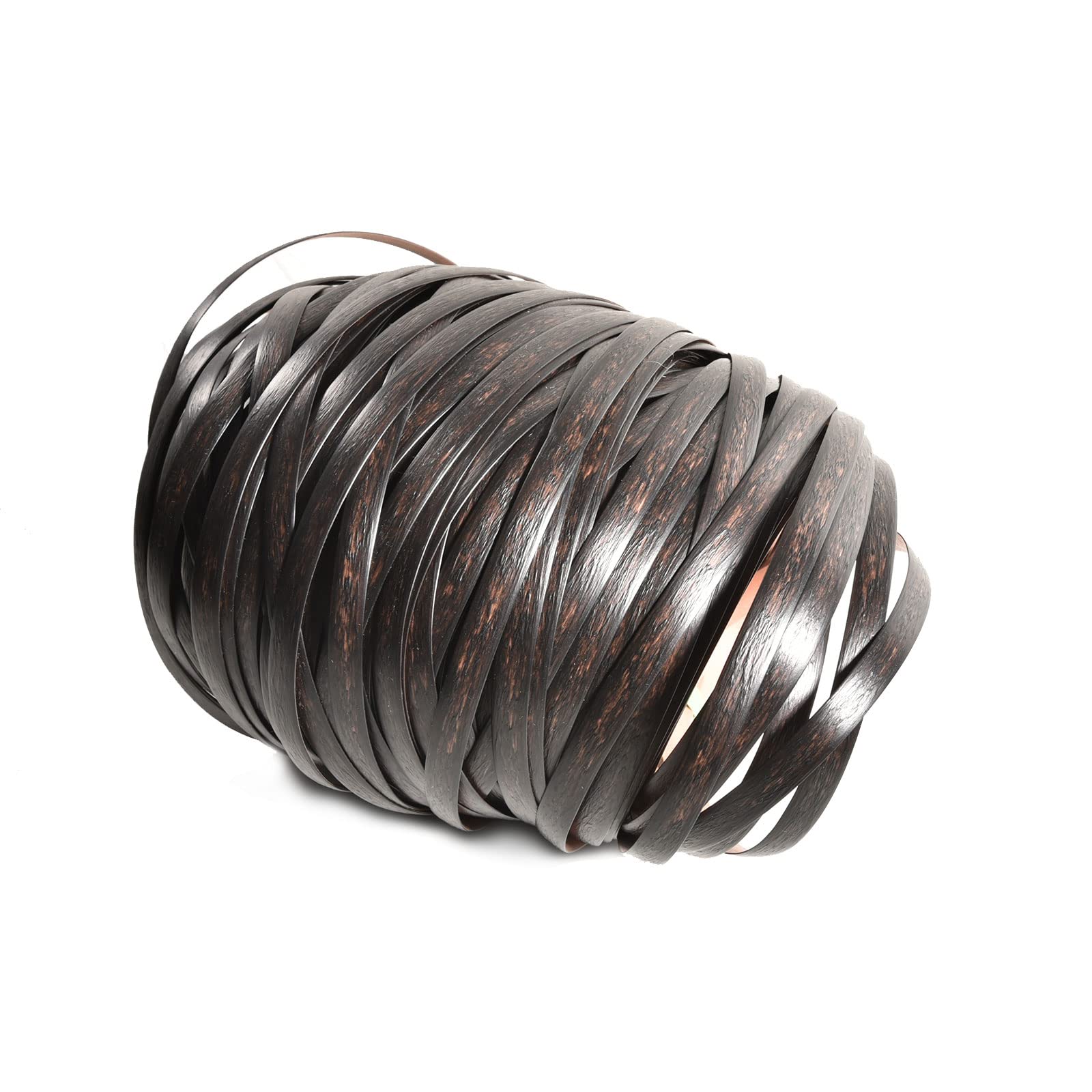 OneGas Wicker Repair Kit, 230Ft/70m Synthetic Rattan Repair Material Waterproof Flat Ribbon for Garden Patio Furniture and Rattan Chair Sofa Basket(8mm W x1.1mm THK), Deep relief black,628#