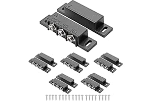 BNYZWOT 5Sets MC-31B Magnetic Reed Switch Wired Surface Mount Normally Open Closed NC NO Door Contact Sensor Alarm Magnetic Door Switch Black