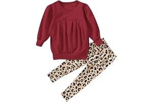 Goodstoworld Toddler Girls 2Pcs Pants Set Autumn Winter Long Sleeves Clothes Outfits Suit Sweatshirts Tops