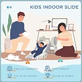 AIYAPLAY Toddler Slide Foldable Indoor Outdoor Grey PE PP 1.5-3 Years Old view 4