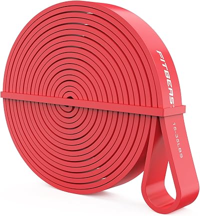 FitBeast Pull Up Band 15-35LBS Red Resistance Band for Calisthenics Yoga