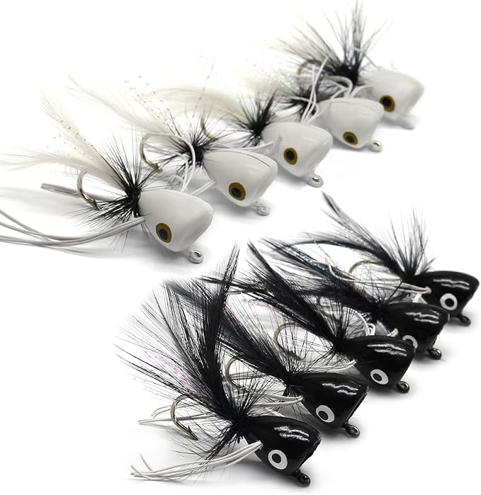 Bass Fly Popper Fly Fishing Popper Flies Kit Panfish Bass Fishing