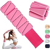BECOJADDE Ankle Weights for Women Wrist Weights Set of 2 (1 lb/2 lb Each) Adjustable Arm Leg Weight for Womens Men Suitable for Walking Swimming Running Pilates Yoga Gym