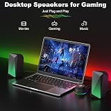 SOULION C30 Bluetooth PC Speakers 3W+3W USB Powered with LED RGB view 6