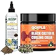 Black Castor Oil Curl Cream Chebe Oil Promotes Hair Growth - Curling Cream Soften Curls Controls Frizz Defining Curls - Curl Defining Cream Deeply Moisturize and Repair Damaged Hair Chebe Growth Oil