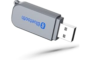 QOFOWIN USB to Bluetooth Adapter, Wireless Audio Receiver 3.5mm Bluetooth 5.3 Car Kit Music Adapter for Car Stereo Sound System, HomeStereo,Portable Speskers, (H222-Gun Grey).