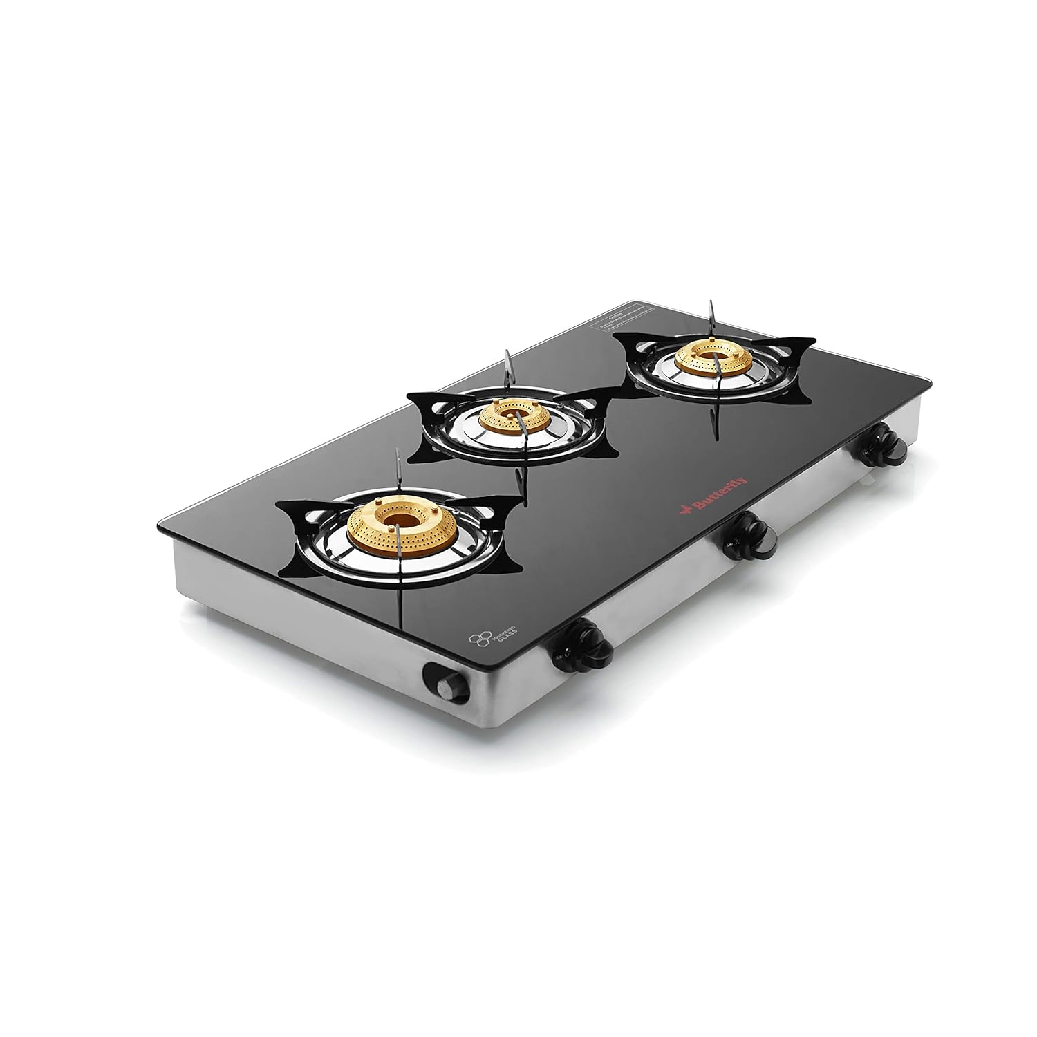 Buy Butterfly Jet Stainless Steel 3 Burner Gas Stove Black Silver