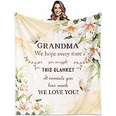 VMREAYR Grandma Gifts from Granddaughters or Grandsons, Grandmother Gifts for Birthday, Grandma Blanket 60" X 50", Gift for Grandmother Birthday Gift for Grandma's Gifts Blanket