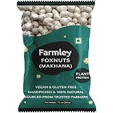 Farmley Uncooked Phool Makhana Gluten Free | Raw Foxnuts, Popped Lotus Seed, 100% Natural &amp; Crunchy, High Protein Nutritious Snack | Yoga &amp; Ayurvedic Diet - 200 g (7oz)