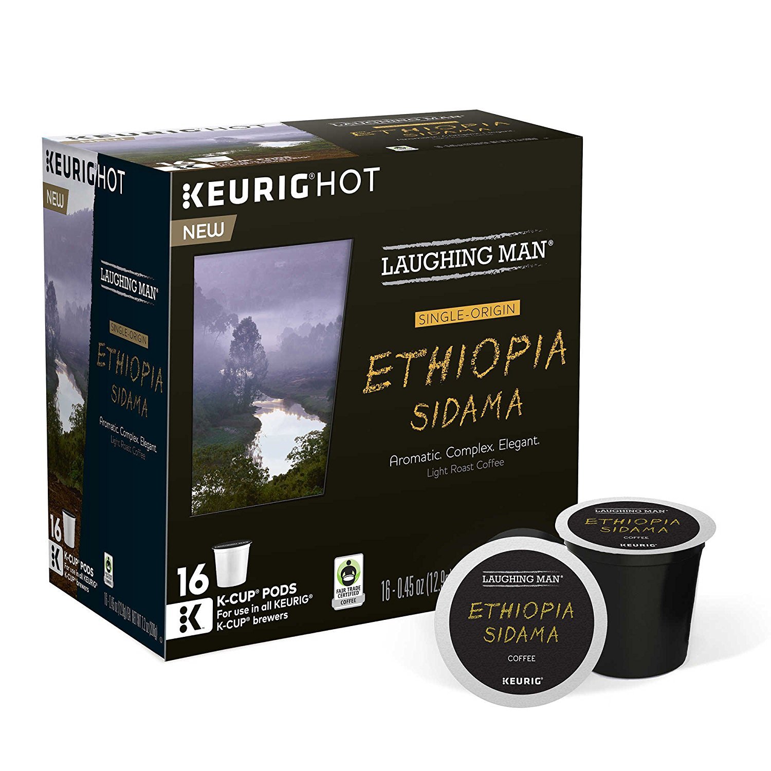 Laughing Man Dukale's Blend Coffee Keurig KCups, 16 Count