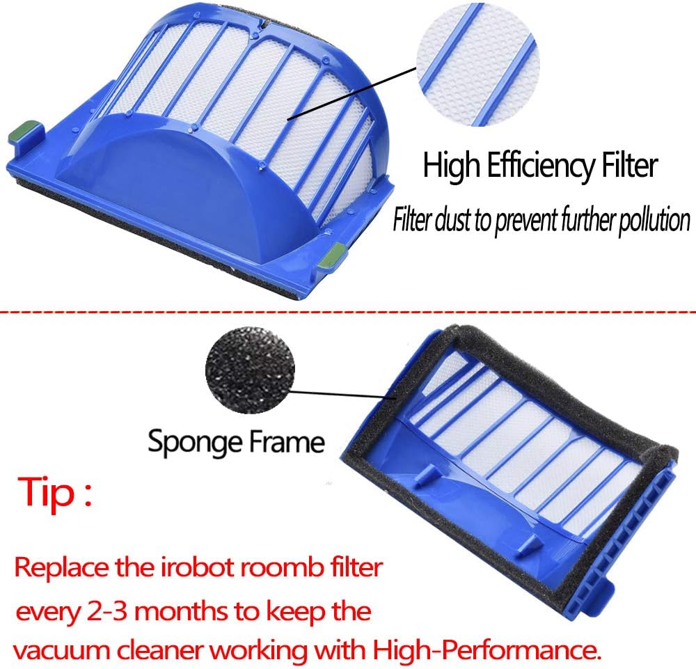 Replacement Brush Filter Kit For iRobot Roomba 600 Series 620 630 650