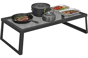 Outsunny Folding Campfire Grill, 36" x 18" Heavy Duty Carbon Steel Grill Grate with Folding Legs, Portable Campfire Cooking E