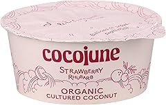 Cocojune Organic Strawberry & Rhubarb, Pink, 4 Ounce (Pack of 1)