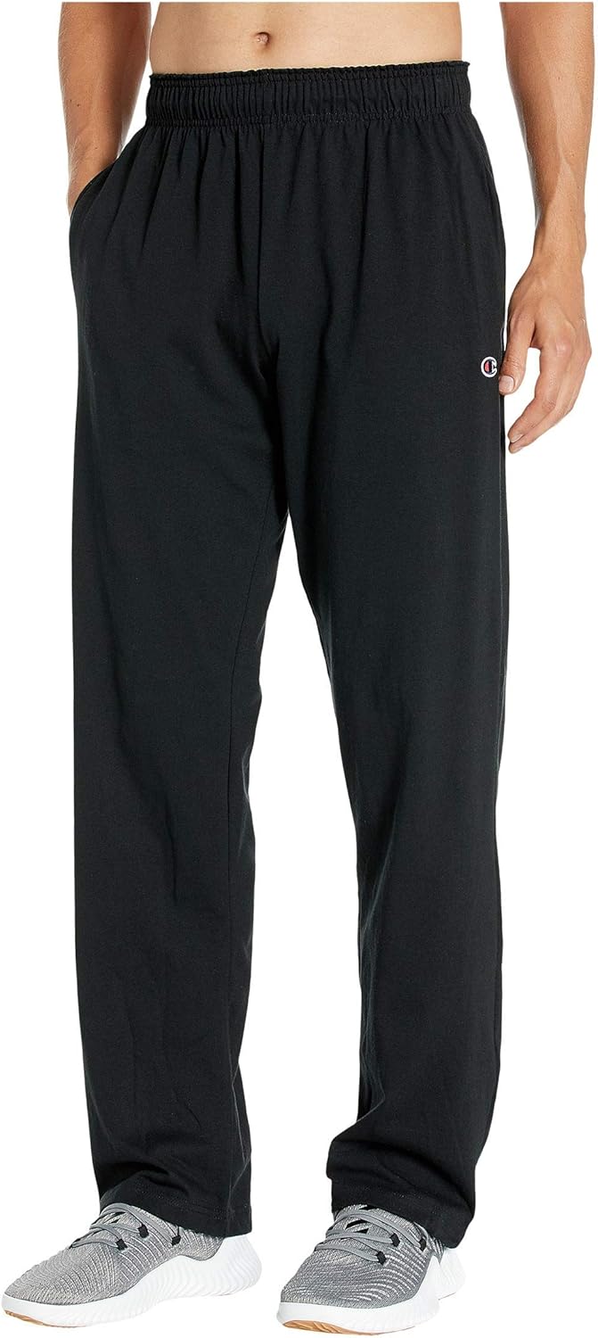 Champion Men's Open Bottom Lightweight Jersey Pant: Clothing