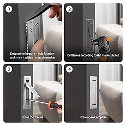 Malimali Pocket Door Pull and Edge Set, Stainless
