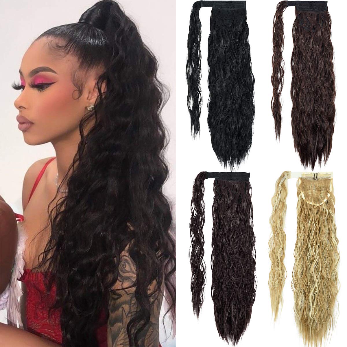 Amazon.com : EMERLILY Clip in Ponytail 