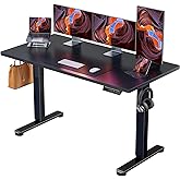 ErGear Electric Standing Desk, 55‘’x28‘’ Height Adjustable Sit Stand up Desk, 4 Memory Computer Home Office Desk Standing Tab