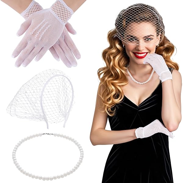 Bandeau Voilette Noire Vintage Avec Strass - Style Années 1920 | Pour Mariage, Cocktail, Funérailles, Cosplay - Taille Unique