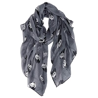 GERINLY Cute Panda Bear Cotton Scarf Women's Head Jordan Ubuy