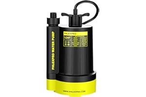 PHLEX PRO 1/2HP Sump Pump Submersible, 2650 GPH High Flow Utility Water Pump Electric, Efficiently Water Removal for Basement, Garden, Swimming Pool, Hot Tubs, Flooded House (Green)