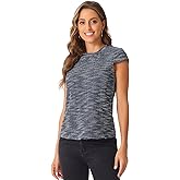 Allegra K Tweed Tops for Women's Summer Plaid Cap Sleeve Casual Blouse