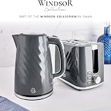 Swan Windsor 2 Slice Toaster Grey 7 Browning Levels Defrost Reheat Cancel view 6