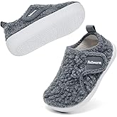 Heiiwarm Baby Fuzzy Warm Cozy Cotton Winter Slippers for Boys Girls