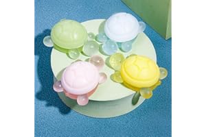 T-shin Turtle-Shaped Botanical Soaps,4 PCS Multicolour Adorable Handmade Aromatherapy Spa Soap Bar for Bath,Face & Hands,4 Cute Colors,Gentle Skin-Friendly Gift for Weddings & Baby Showers