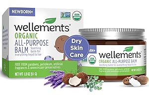 Wellements Organic All Purpose Balm for Babies and Kids (1.8 Fl Oz) | Gentle and Soothing All Over Baby Ointment* for Dry, Chafed and Sensitive Skin | Free from Petroleum, Parabens and Fragrances