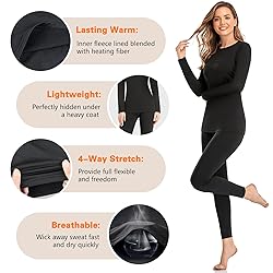 SIMIYA Thermal Underwear Set for Women Long Johns