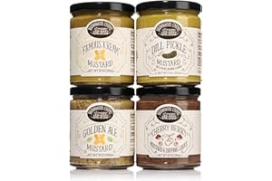 Brownwood Farms Flavored Mustard, Made in Small Batches, Sweet, Hot, Creamy and Delicious, From the Great Lakes Region (Variety, 10 Ounce)
