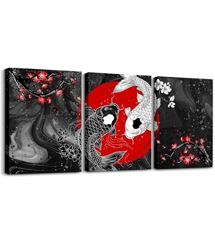 Lot 3 Toiles Samouraï Encadrées 40x60 Cm – Art Bushido Japonais, Décoration Murale Guerrier Prête à Accrocher