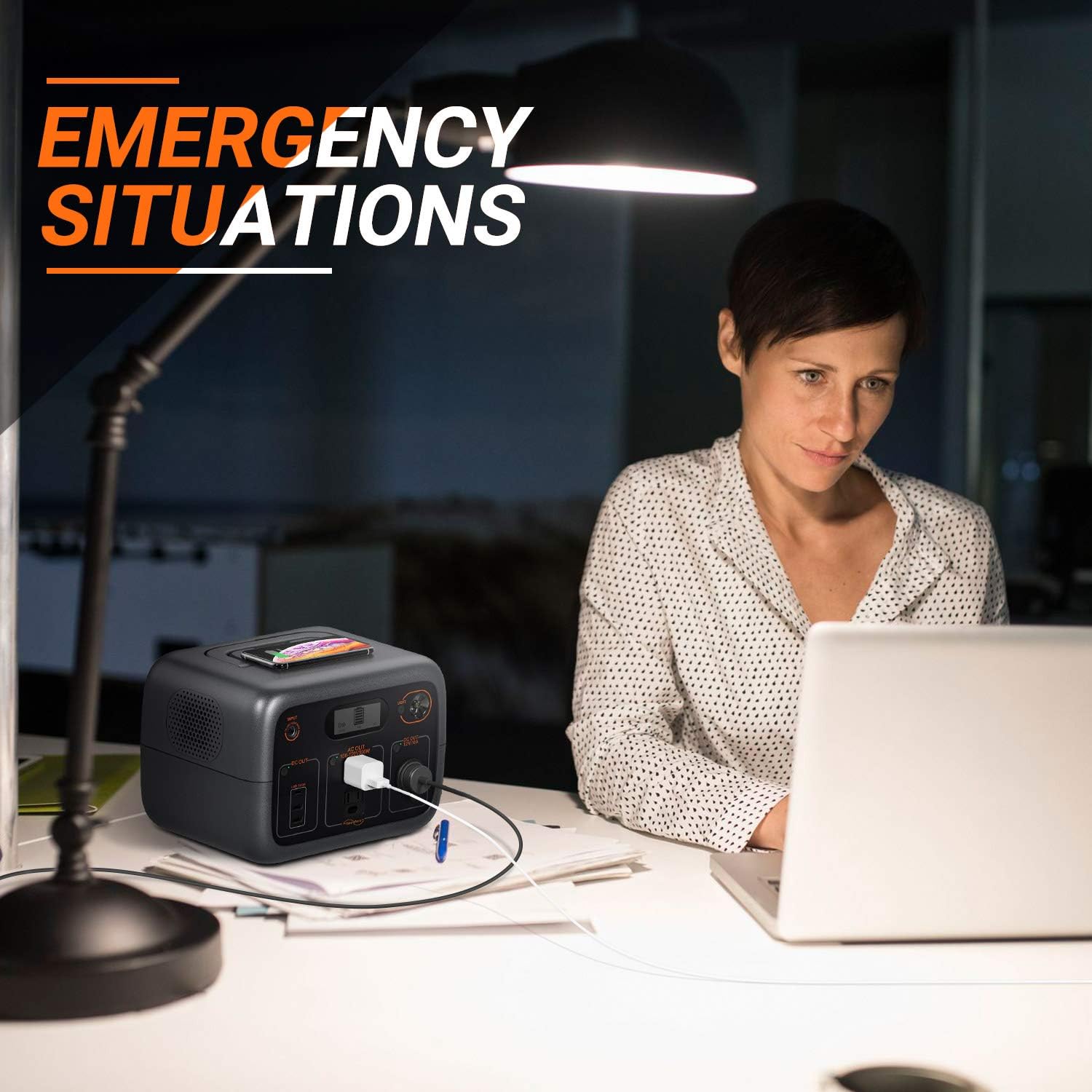 TACKLIFE 【Autumn Exclusive】 Power Station 300W, 300Wh Portable Solar Generator, Pure Sine Wave AC Outlets, Wireless Charging, 90000mAh Mobile Backup Battery for CPAP/Outdoor Camping/Outage Emergency : Garden & Outdoor