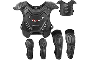 DBAOXIAOMU Kids Motocross Vest Suit for Dirt Bike MTB ATV, Back Chest Knee Elbow Protector for Children