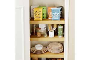 Giklux 6 PCS Wire Rack Covers for Pantry Wood Grain, 24''W * 12''D(Ready to Use) Faux Wood Shelf Covers for Wire Shelving, Rustic Closet Shelves Covering Toppers, for Pantry, Bathroom, Kitchen, Garage