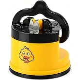 Hands Free Knife Sharpener with Suction Cup | Portable, Tungsten Carbide, Quick Sharpening, Suitable for Home Use, Camping, Hiking