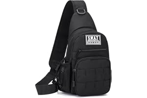 HIFLYER Sling Bag for Men Cross Bag for Men, Chest Pack for Men Shoulder Bag for Men, Tool Backpack Athletic Trainer Bag (Black)