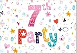 doodlecards 7th Birthday Invitations for Girls Age 7 - Pack of 20 Invites & view 3
