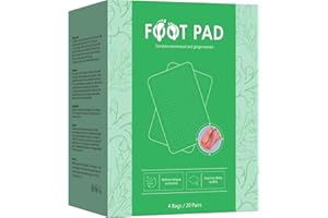 BERLANEY Natural Cleansing Foot Pads - 40PCS, Deep Cleansing Foot Pads with Ginger, Wormwood, Bamboo Vinegar for Foot Care, Relieve Foot Fatigue, Suitable for Travel or Home Use