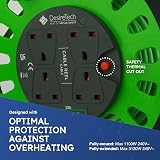 Desiretech 18m 4-Socket Extension Lead Heavy Duty Cable Reel 13A 4-Way view 5