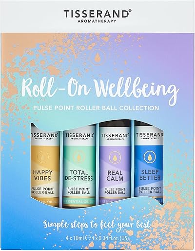 Tisserand Aromatherapy Wellbeing Roller Ball Collection 4x10ml Natural