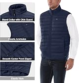 33,000ft Men's Lightweight Gilet Packable Quilted Vest Dark Blue L view 6
